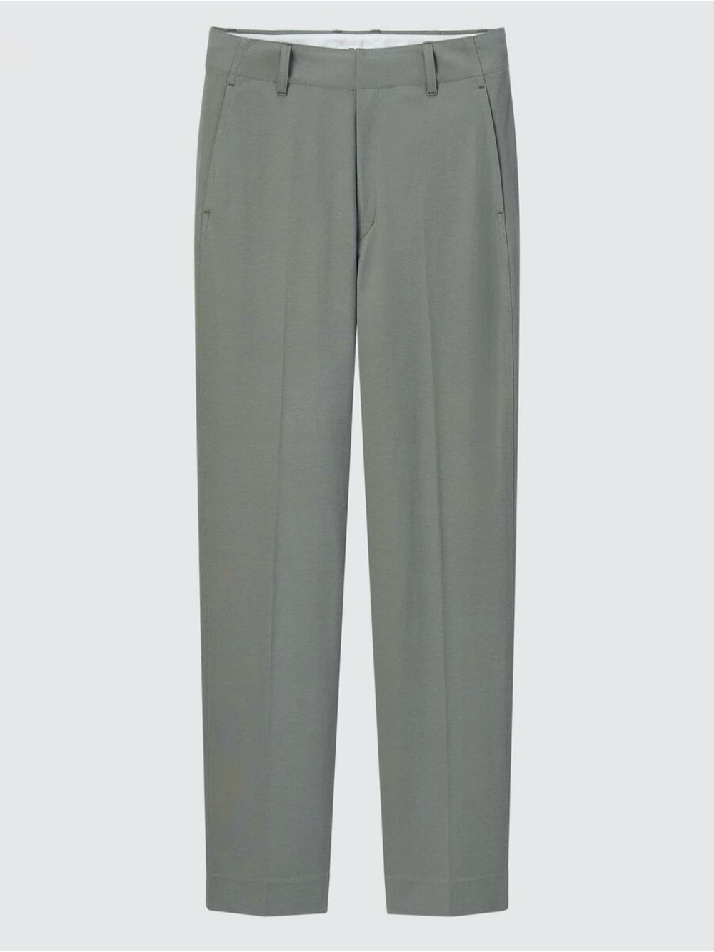 Lemaire Uniqlo U Jersey Suit Straight-Leg Dress Pants Sage Green Grey 4 NWT